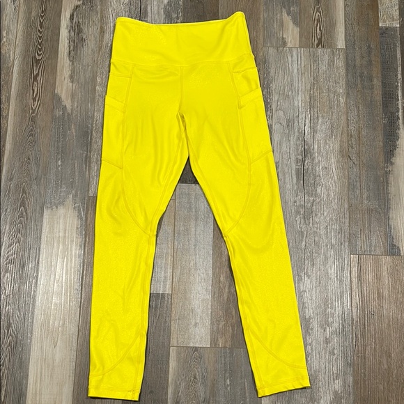 Zyia Active Yellow Performance Leggings Size 2 - Picture 1 of 5
